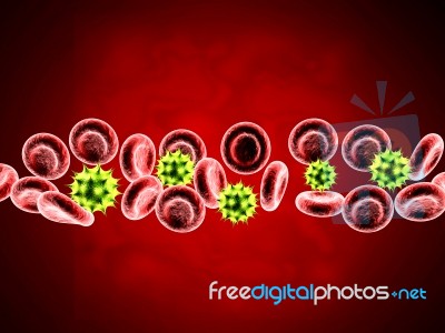  Red Blood Cells With Wain Stock Image