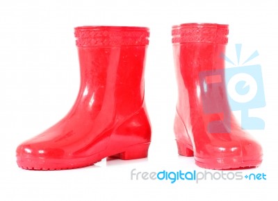 Red Boot Stock Photo