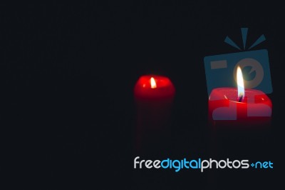 Red Candle Background Stock Photo