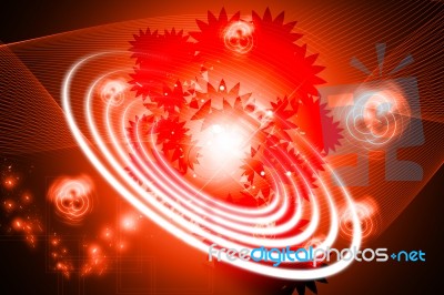 Red Digital Background Stock Image