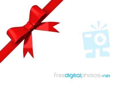 Red Gift Bow Stock Image