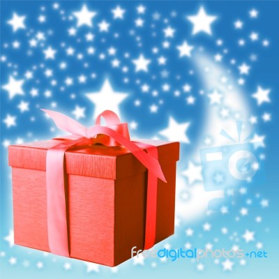 Red Gift Box Stock Photo