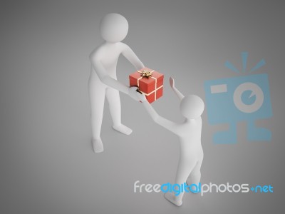 Red Gift Box Stock Image