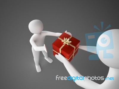 Red Gift Box Stock Image