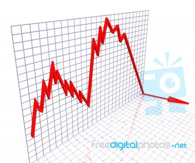 Red Graph Shows Sales Or Profit Stock Image Red Graph Shows Sales Or Profit Stock Image