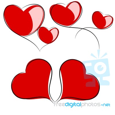 Red Heart Illustration Stock Image