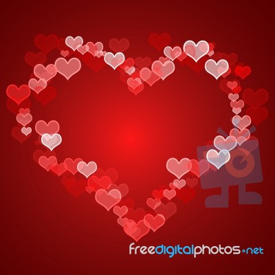 Red Hearts Background Stock Image