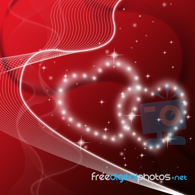 Red Hearts Background Means Love Friends Or Family
 Stock Image