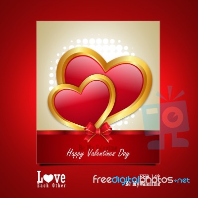 Red Love Heart, Valentines Day Concept Stock Image