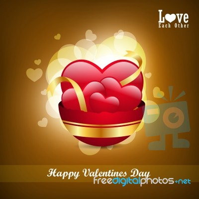 Red Love Heart, Valentines Day Concept Stock Image