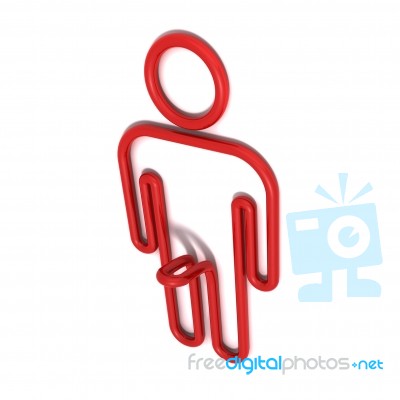 Red Male Sign Stock Image
