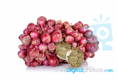 Premium Photo  Red shallots isolated on white background