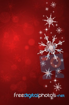 Red Snowflake background Stock Image
