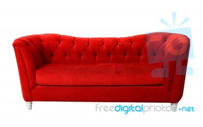 Red Sofa Stock Photo