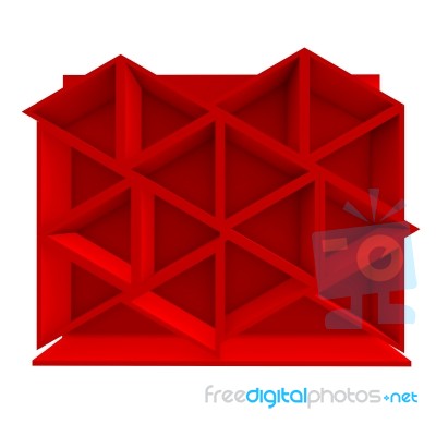 Red Triangle Shelf Stock Image
