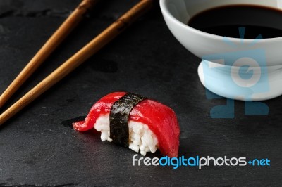 Red Tuna Nigiri Stock Photo