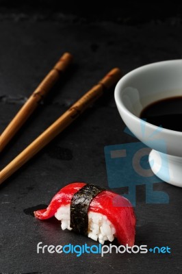 Red Tuna Nigiri Stock Photo