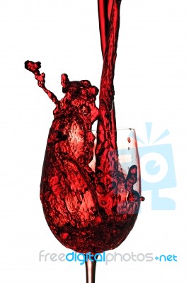 Red Wine Pour Stock Photo