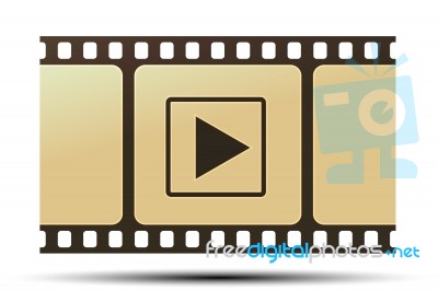 Reel With Play Icon Stock Image