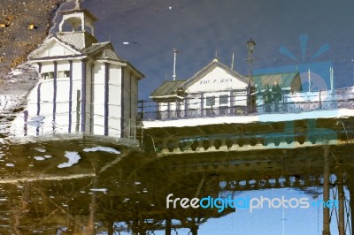 Reflection Of Eastbourne Pier Stock Photo