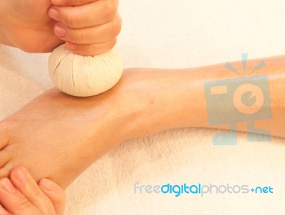 Reflexology Treatment Stock Photo