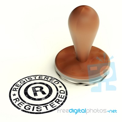 Registered Rubber Stamp Stock Image