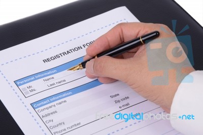 Registration Information Stock Photo