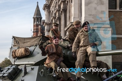 Regular Soldiers In The Parade At The Lord Mayor's Show Stock Photo