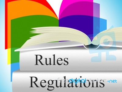 Regulations Rules Shows Regulate Guidelines And Guideline Stock Image