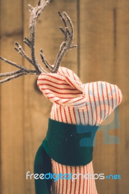 Reindeer Christmas Background Stock Photo