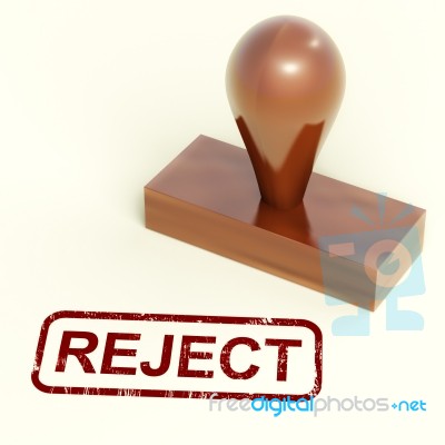 Reject Stamp Showing Rejection Stock Image