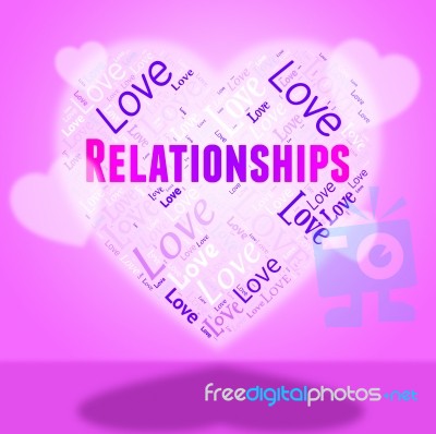 Relationships Heart Shows In Love And Affectionate Stock Image