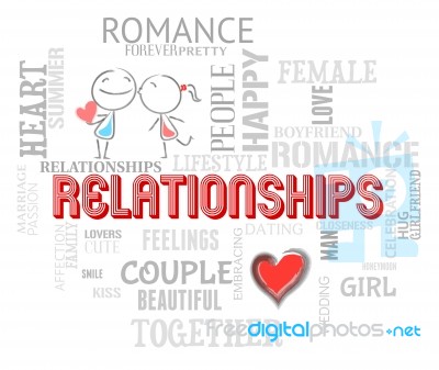 Relationships Word Shows Devotion Friendship And Love Stock Image Relationships Word Shows Devotion Friendship And Love Stock Image