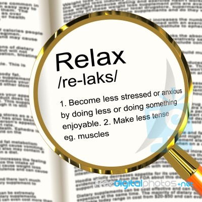 Relax Definition Magnifier Stock Image