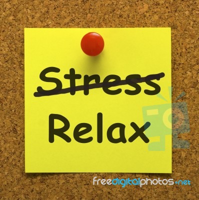 Relax Note With Pushpin Stock Photo