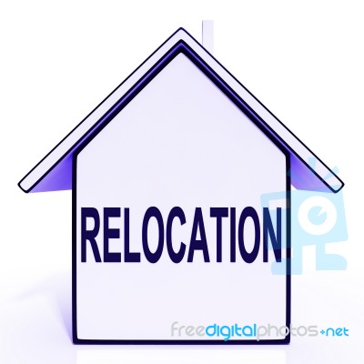 Relocation House Means New Residency Or Address Stock Image