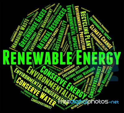 Renewable Energy Showing Power Source And Energize Stock Image
