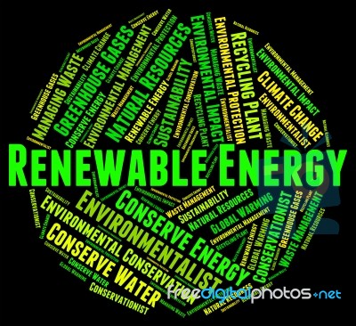 Renewable Energy Showing Power Source And Energize Stock Image