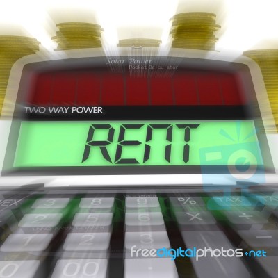 Rent Calculated Means Payments To Landlord Or Property Manager Stock Image
