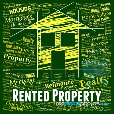 Rented Property Represents Apartments House And Rental Stock Image