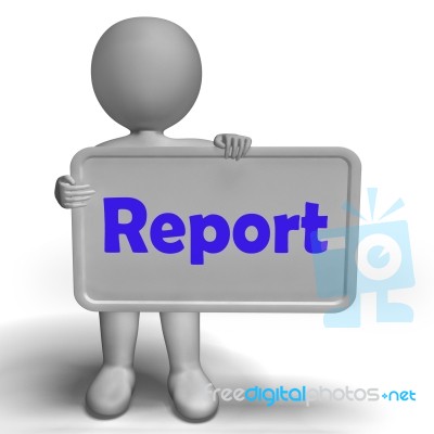 Report Sign Means News Announcement Or Information Stock Image