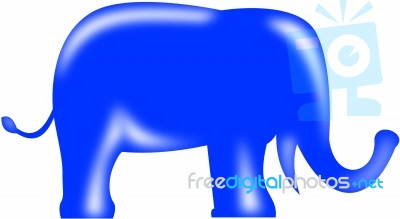 Republican Elephant Mascot Stock Image