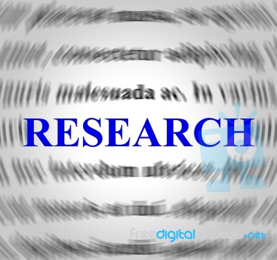 Research Definition Represents Gathering Data And Analyse Stock Image