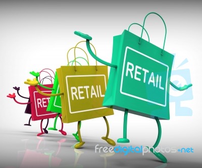 Retail Bags Show  Commercial Sales And Commerce Stock Image