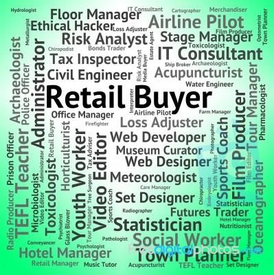 Retail Buyer Meaning Trade Sales And Selling Stock Image