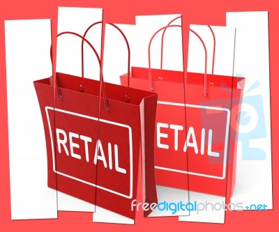Retail Shopping Bags Show  Commercial Sales And Commerce Stock Image