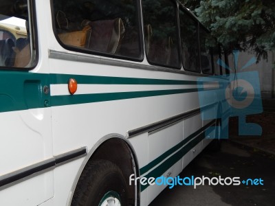 Retro Bus Antique Items And Elements Stock Photo