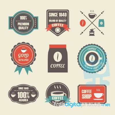 Retro Coffee Label Stock Image