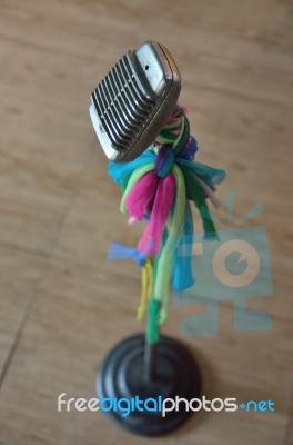 Retro Microphone Stock Photo