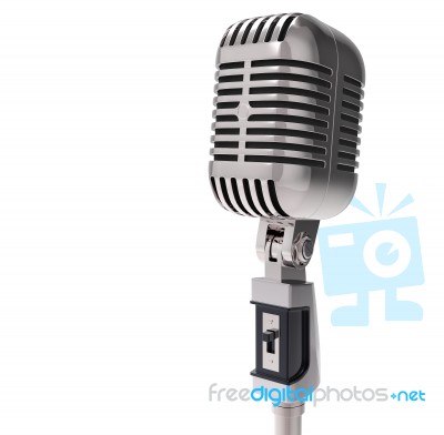 Retro Microphone Stock Photo